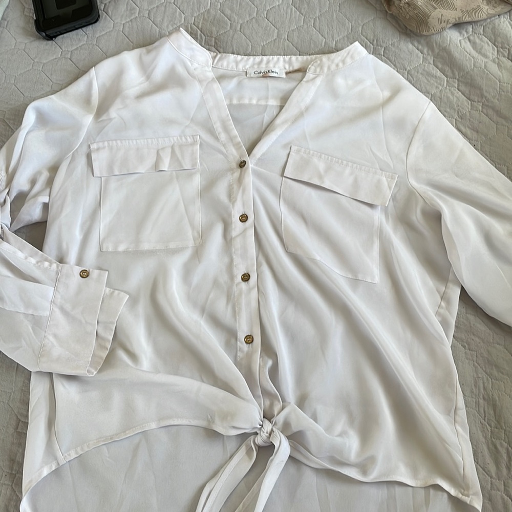 White Calvin Klein Blouse